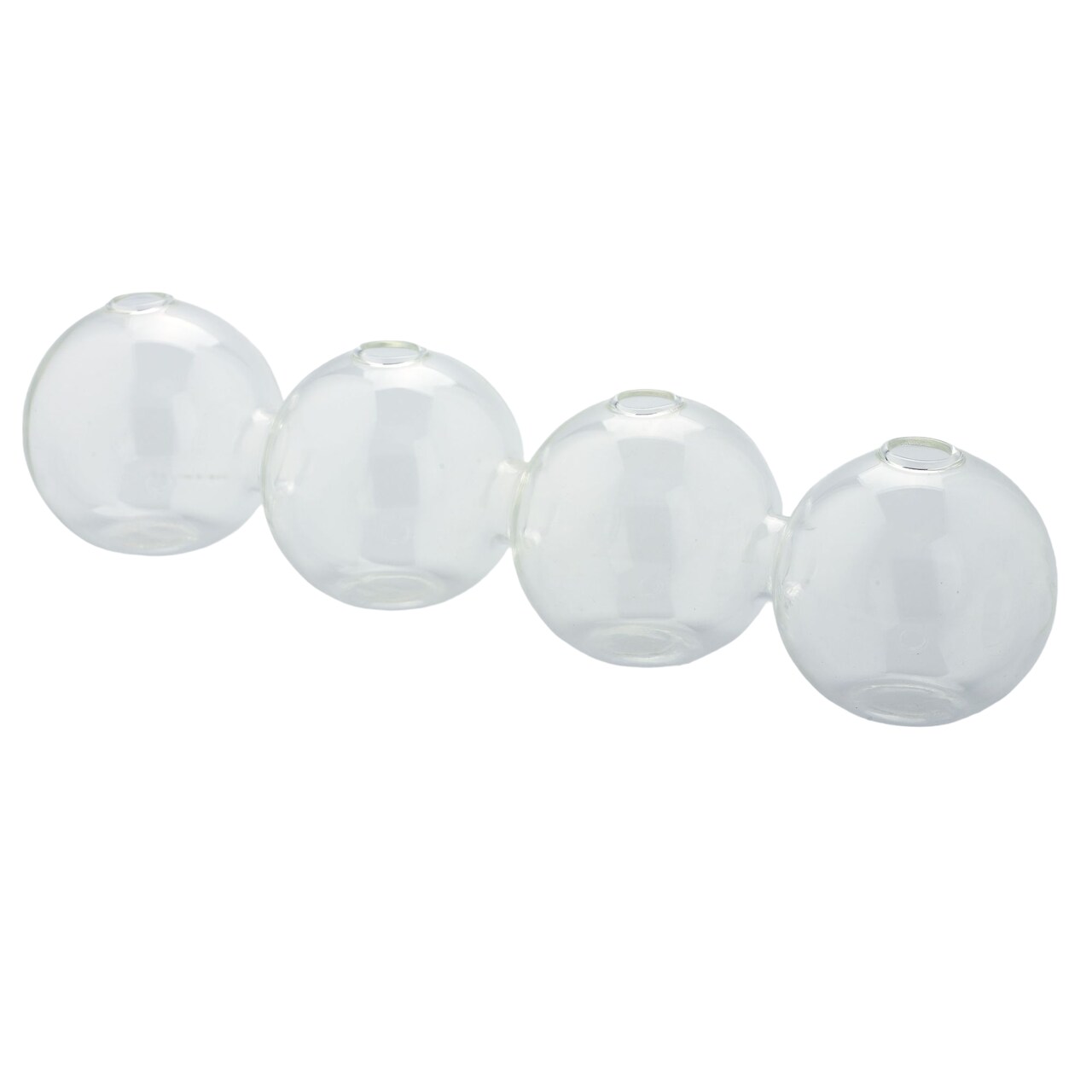 CC Home Furnishings 3" Clear Solid Hand Blown Glass Candle Holder